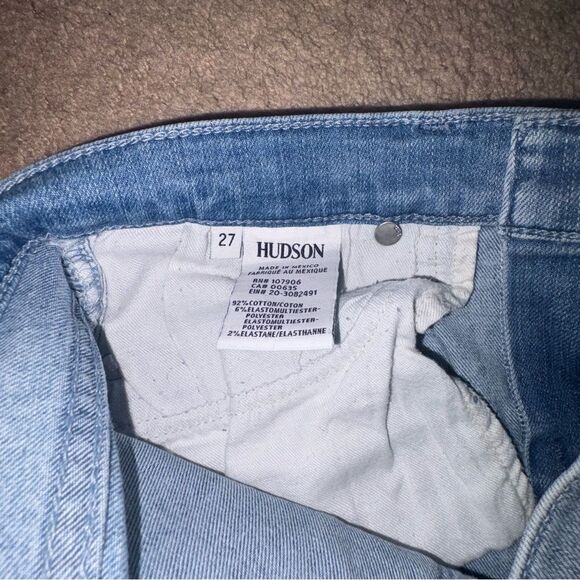 HUDSON Distressed Light Wash Jeans, Size 27 - Picture 3 of 5
